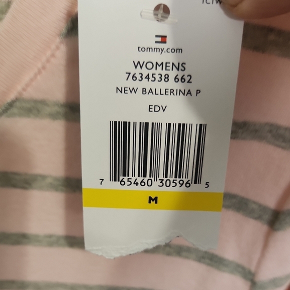 Tommy Hilfiger Light Pink and Gray Striped Top - Picture 3 of 3